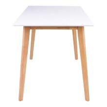 Esstisch >Vojens< in Weiss, MDF - 70x75x120cm (BxHxT)