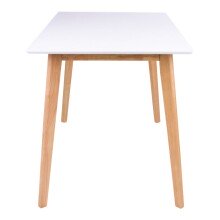 Esstisch >Vojens< in Weiss, MDF - 70x75x120cm (BxHxT)