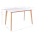 Esstisch >Vojens< in Weiss, MDF - 70x75x120cm (BxHxT)