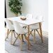 Esstisch >Vojens< in Weiss, MDF - 70x75x120cm (BxHxT)