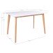 Esstisch >Vojens< in Weiss, MDF - 70x75x120cm (BxHxT)