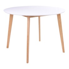 Esstisch >Vojens< in Weiss, MDF - 105x75x105cm (BxHxT)