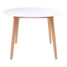 Esstisch >Vojens< in Weiss, MDF - 105x75x105cm (BxHxT)
