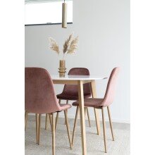 Esstisch >Vojens< in Weiss, MDF - 105x75x105cm (BxHxT)