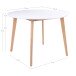 Esstisch >Vojens< in Weiss, MDF - 105x75x105cm (BxHxT)