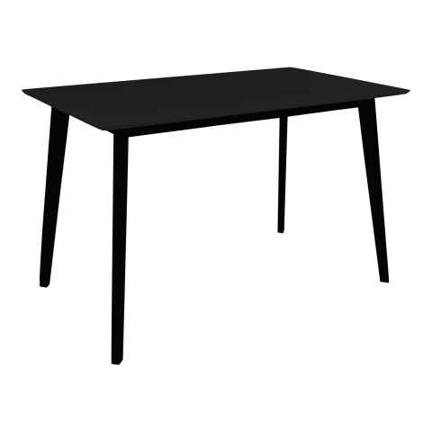 Esstisch >Vojens< in Schwarz, MDF - 70x75x120cm (BxHxT)