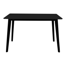 Esstisch >Vojens< in Schwarz, MDF - 70x75x120cm (BxHxT)