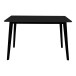 Esstisch >Vojens< in Schwarz, MDF - 70x75x120cm (BxHxT)