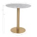 Esstisch >Bolzano< in Weiss, Marmor - 70x75x70cm (BxHxT)