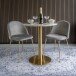 Esstisch >Bolzano< in Weiss, Marmor - 70x75x70cm (BxHxT)