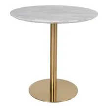 Esstisch >Bolzano< in Weiss, Marmor - 90x75x90cm...