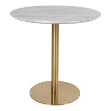 Esstisch >Bolzano< in Weiss, Marmor - 90x75x90cm...