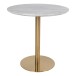 Esstisch >Bolzano< in Weiss, Marmor - 90x75x90cm (BxHxT)
