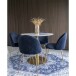 Esstisch >Bolzano< in Weiss, Marmor - 90x75x90cm (BxHxT)