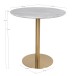 Esstisch >Bolzano< in Weiss, Marmor - 90x75x90cm (BxHxT)