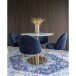 Esstisch >Bolzano< in Weiss, Marmor - 90x75x90cm (BxHxT)