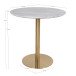Esstisch >Bolzano< in Weiss, Marmor - 90x75x90cm (BxHxT)