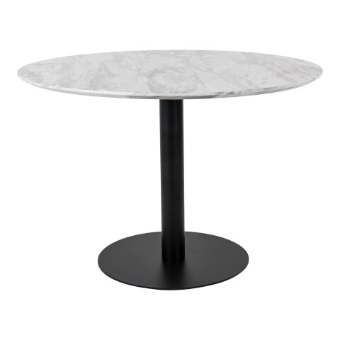 Esstisch >Bolzano< in Weiss, Marmor - 110x75x110cm (BxHxT)