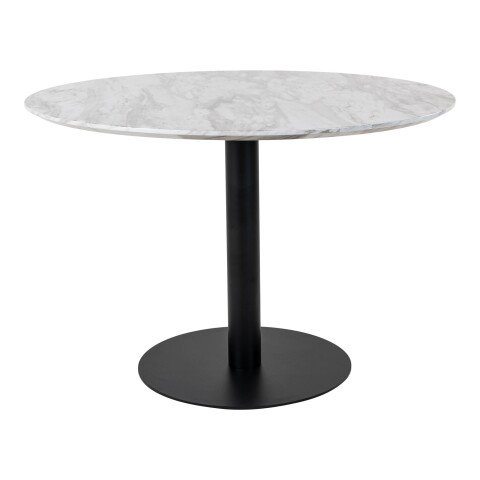 Esstisch >Bolzano< in Weiss, Marmor - 110x75x110cm (BxHxT)