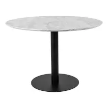 Esstisch >Bolzano< in Weiss, Marmor - 110x75x110cm...