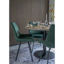 Esstisch >Bolzano< in Weiss, Marmor - 110x75x110cm (BxHxT)