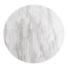 Esstisch >Bolzano< in Weiss, Marmor - 110x75x110cm (BxHxT)