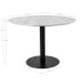 Esstisch >Bolzano< in Weiss, Marmor - 110x75x110cm (BxHxT)
