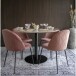 Esstisch >Bolzano< in Weiss, Marmor - 110x75x110cm (BxHxT)