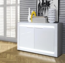 Kommode >L-Light< in weiß - 103x78,3x41,3cm...