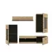Wohnwand >Seikola < in braun,schwarz - 238,2x168,4x41,1cm (BxHxT)