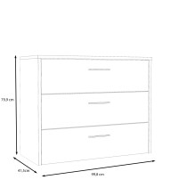 Kommode >Modern Way< in braun,weiß - 99,8x79,9x41,5cm (BxHxT)