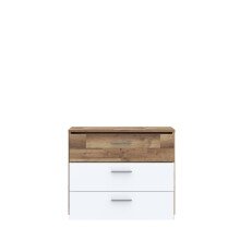 Kommode >Modern Way< in braun,weiß - 99,8x79,9x41,5cm (BxHxT)