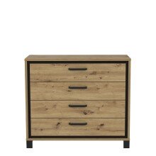 Kommode >Trondheim< in schwarz,braun -...