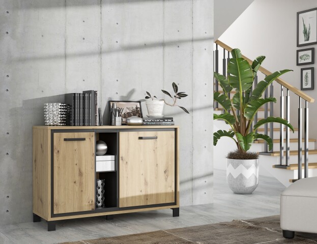 Kommode >Trondheim< in Klarglas - 120,4x81,3x41,5cm (BxHxT)