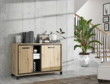 Kommode >Trondheim< in Klarglas - 120,4x81,3x41,5cm...