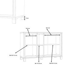 Kommode >Trondheim< in Klarglas - 120,4x81,3x41,5cm (BxHxT)