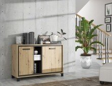 Kommode >Trondheim< in Klarglas - 120,4x81,3x41,5cm...