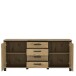Kommode >Trondheim< in schwarz,braun - 178,4x81,3x41,5cm (BxHxT)