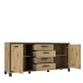 Kommode >Trondheim< in schwarz,braun - 178,4x81,3x41,5cm (BxHxT)