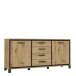 Kommode >Trondheim< in schwarz,braun - 178,4x81,3x41,5cm (BxHxT)