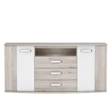Hochkommode >Rondino < in beige,braun,weiß -...