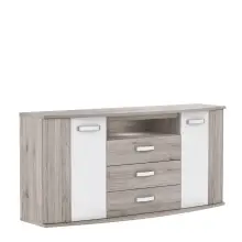Hochkommode >Rondino < in beige,braun,weiß -...