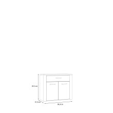 Kommode >Portland< in beige,braun - 96,3x83,1x41,3cm (BxHxT)