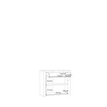 Kommode >Portland< in beige,braun - 96,3x83,1x41,3cm (BxHxT)