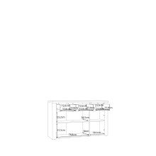 Kommode >Portland< in beige,braun - 136x83,1x41,3cm (BxHxT)