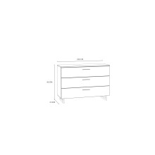 Kommode >Jakobina < in schwarz,braun - 120,1x85,8x41,3cm (BxHxT)