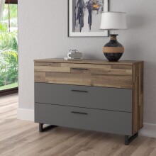 Kommode >Sirius Black < in braun,grau - 120,1x85,8x41,3cm (BxHxT)