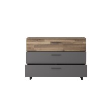 Kommode >Sirius Black < in braun,grau - 120,1x85,8x41,3cm (BxHxT)