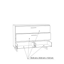 Kommode >Sirius Black < in braun,grau - 120,1x85,8x41,3cm (BxHxT)
