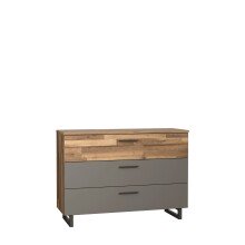 Kommode >Sirius Black < in braun,grau - 120,1x85,8x41,3cm (BxHxT)